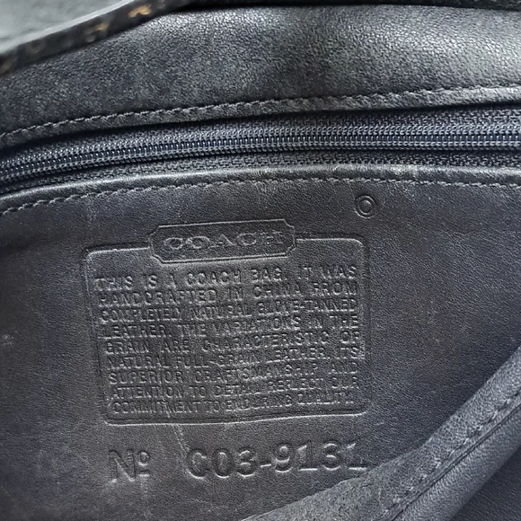 Coach Black Leather Logo Tag Accessory - Picture 3 of 10